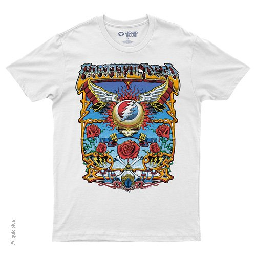 Grateful Dead - Flying SYF White T Shirt